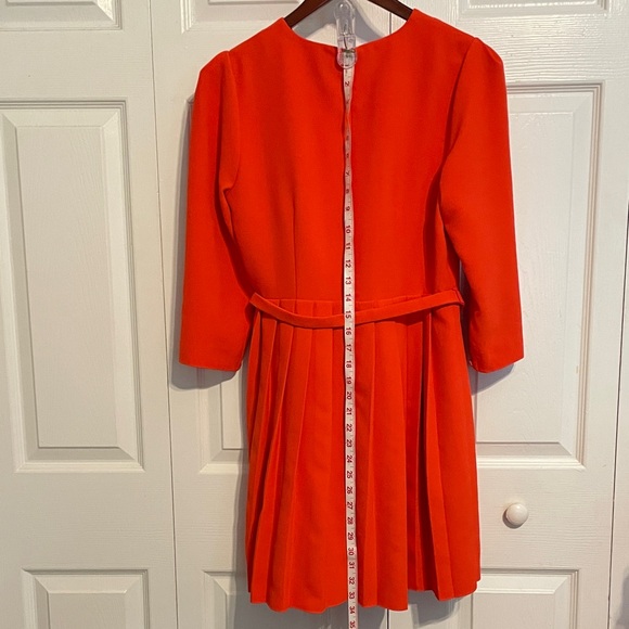 Ann Taylor Orange Dress with Pleated Skirt - Picture 11 of 16
